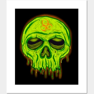 Zombie skull Posters and Art